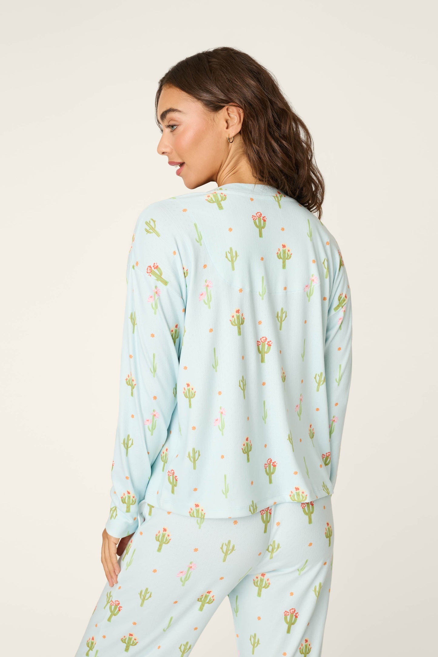 Feelin' Prickly Cactus Blooms Long Sleeve Top