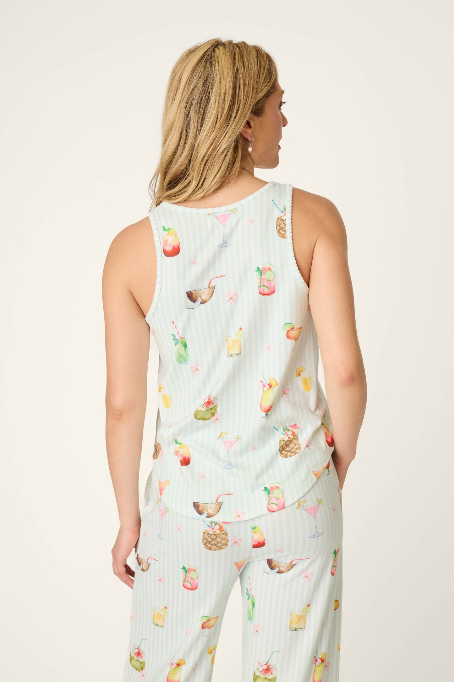 It's Five O'clock Somewhere Cocktail Print Tank Top