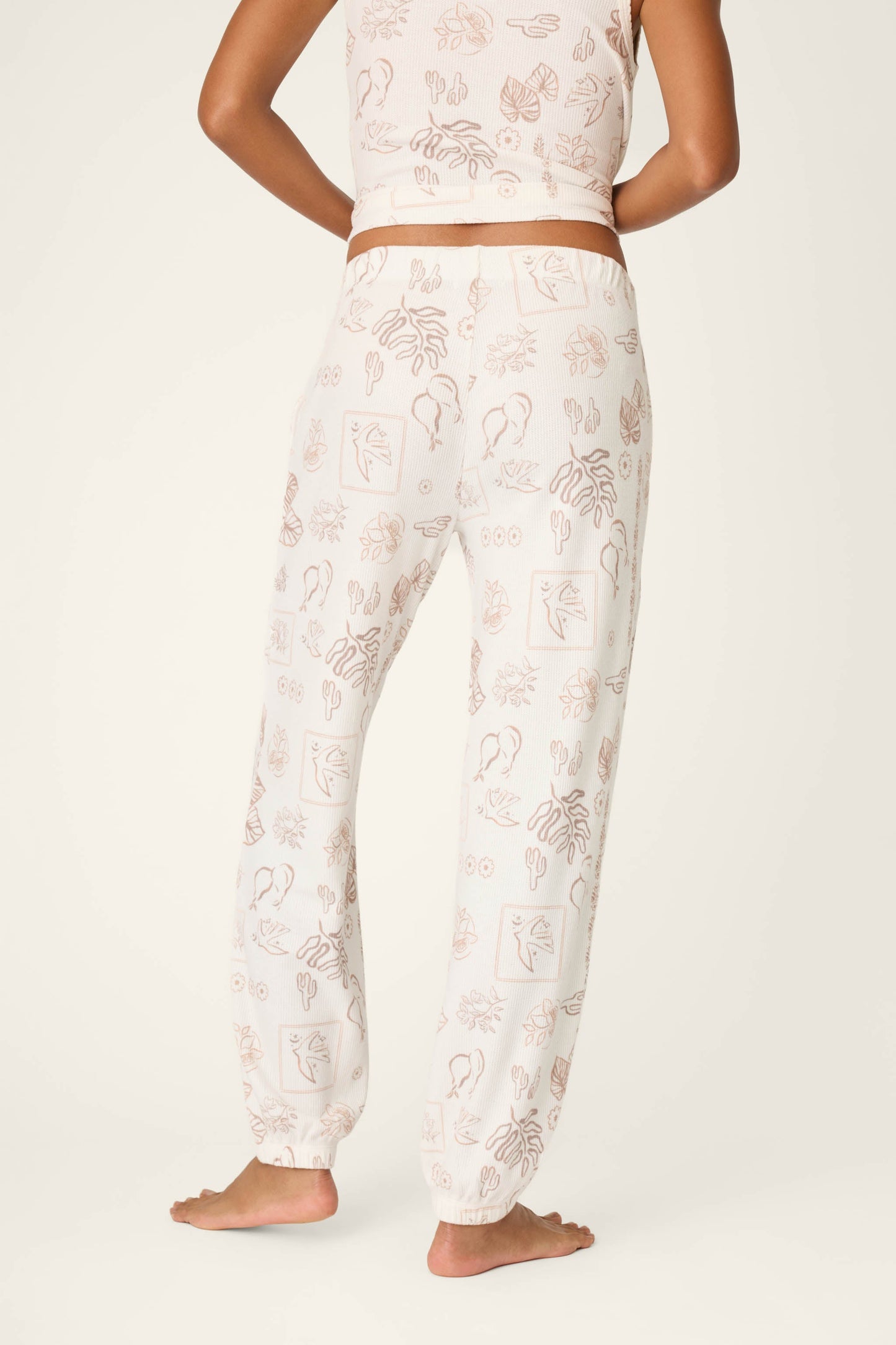 Palms Away Bistro Botanicals Banded Pants