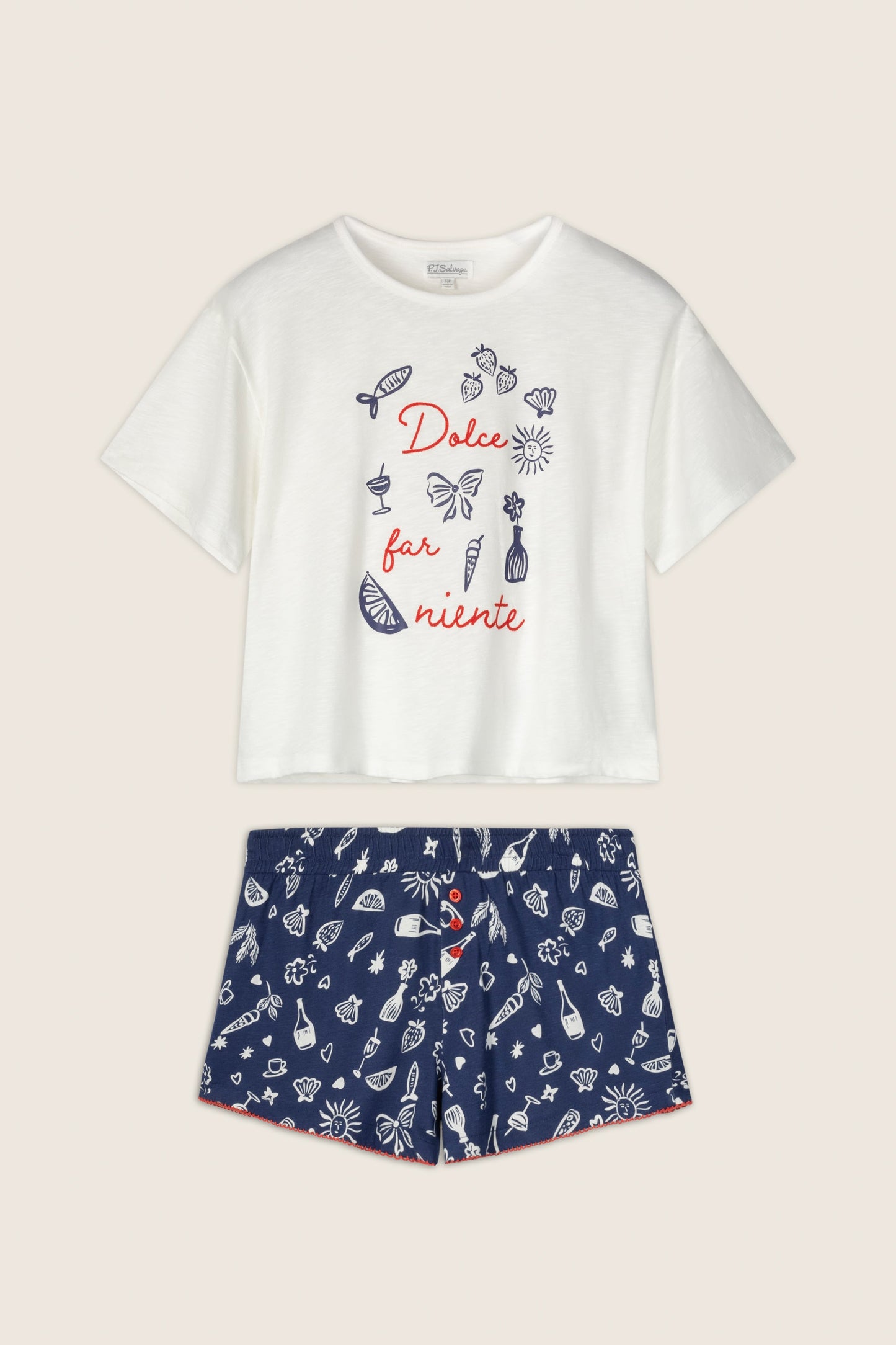 Playful Prints Dolce Far Niente Short PJ Set
