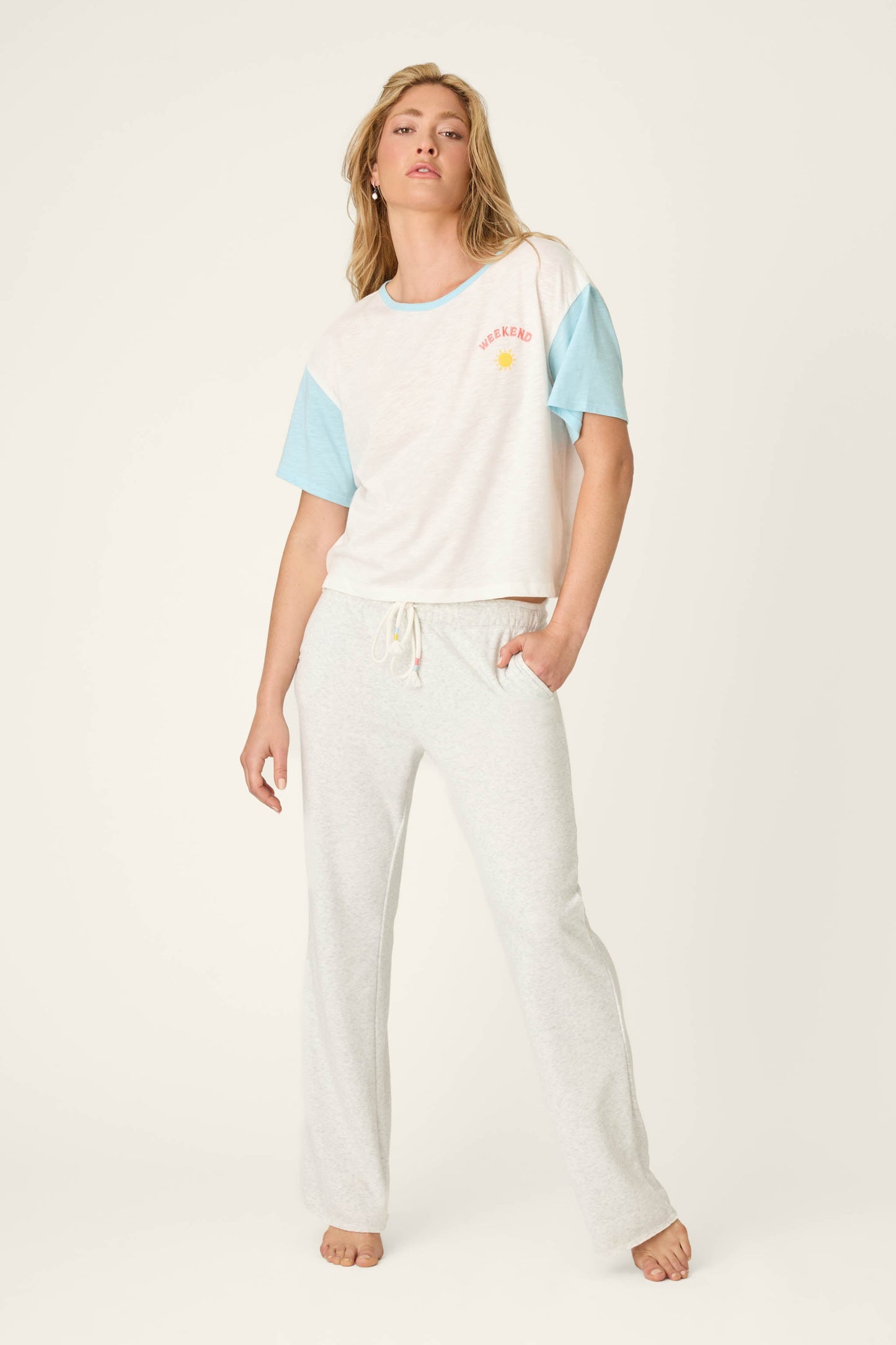 Sunday Funday Open Leg Lounge Pants