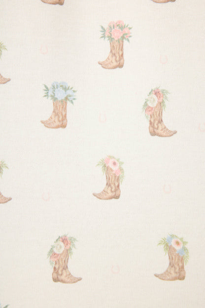 Western Blooms Boot Bouquet Shorts