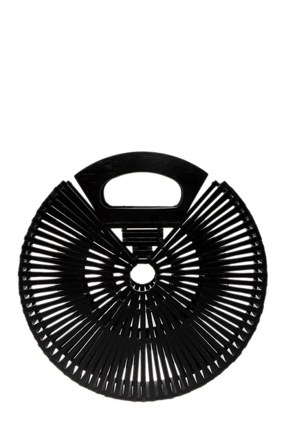 Bamboo Ark Hand Round Clutch (Black)