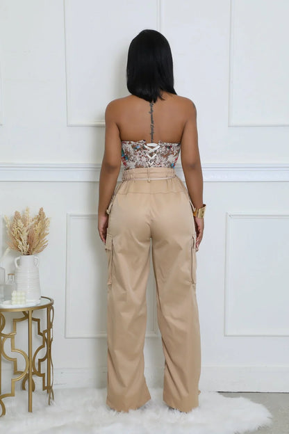 Beige Wide Leg Pants – Home On The Range High‑Waisted Style