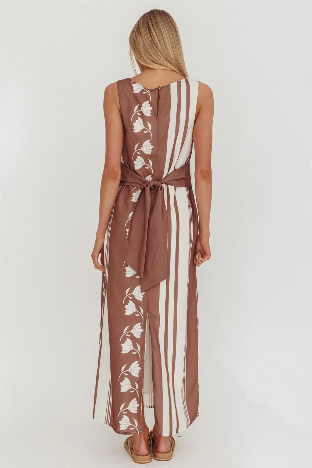 Dayla Sleeveless Waist Tie Maxi Dress Palma