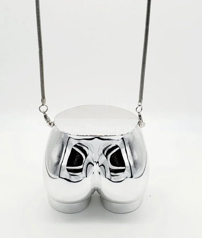 Buttiekiut Mini Clutch - Acrylic Crossbody (Silver)