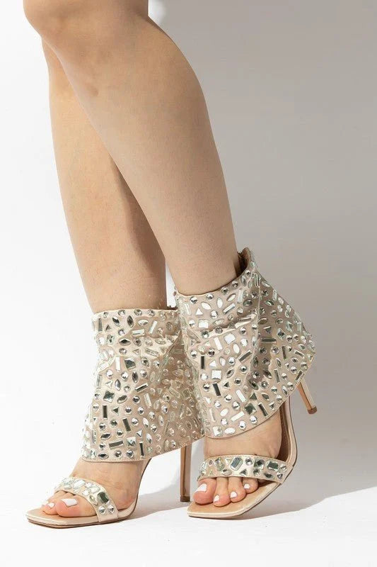 J Lo Crystal Noir Stilettos (Nude)