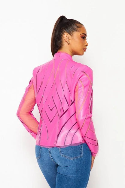 Cut Em' Off Fuchsia Jacket