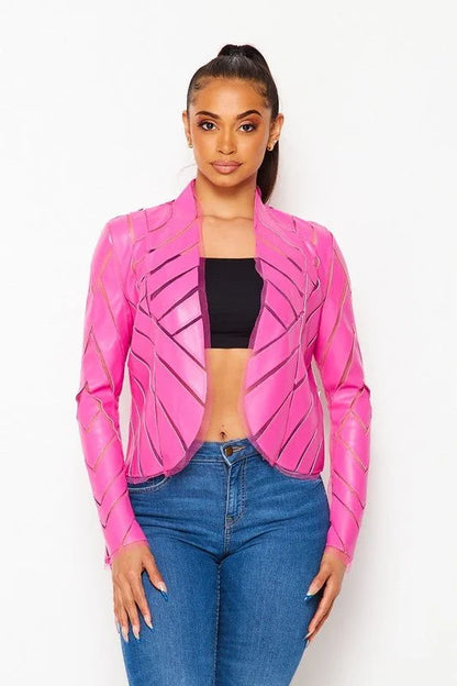 Cut Em' Off Fuchsia Jacket