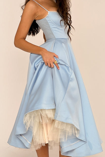 cinderella blue tulle midi dress