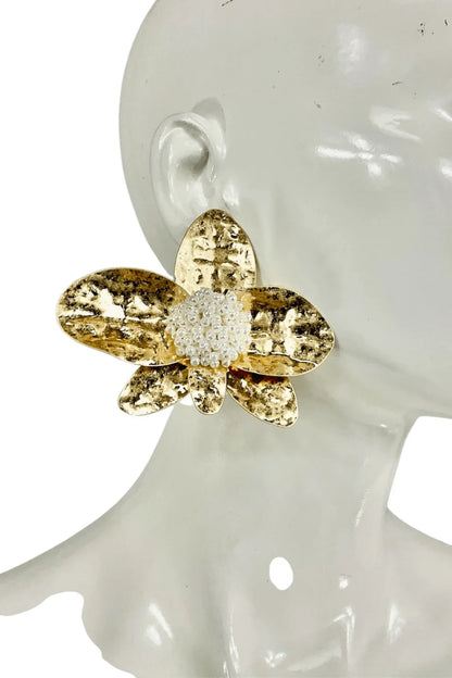 Golden Bloom Statement Earrings