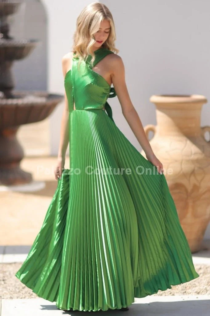 Idalia New Year’s Eve Princess Maxi Dress (Green)