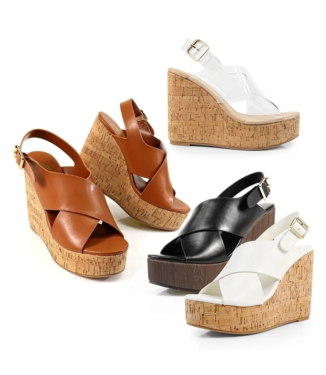 Lelisa Wedge Sandals -Tan
