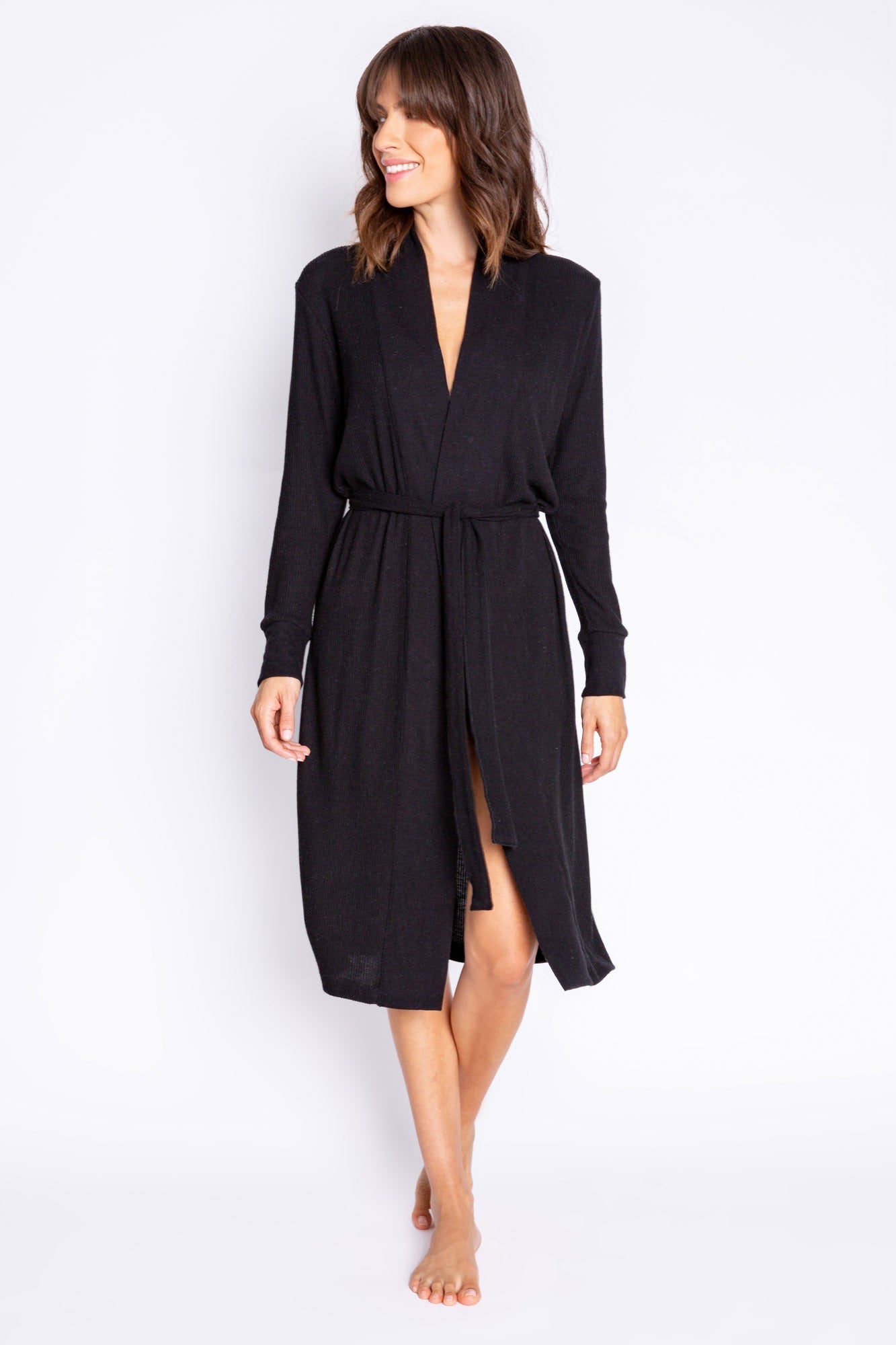 Textured Essentials Black Robe