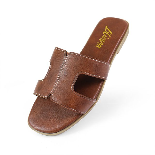 Ella Luxe Slide Sandal Brown